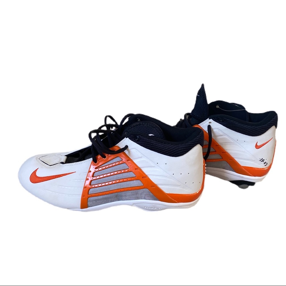 Nike Air Zoom Impact D Cleats Alpha Project White Orange Black Leather